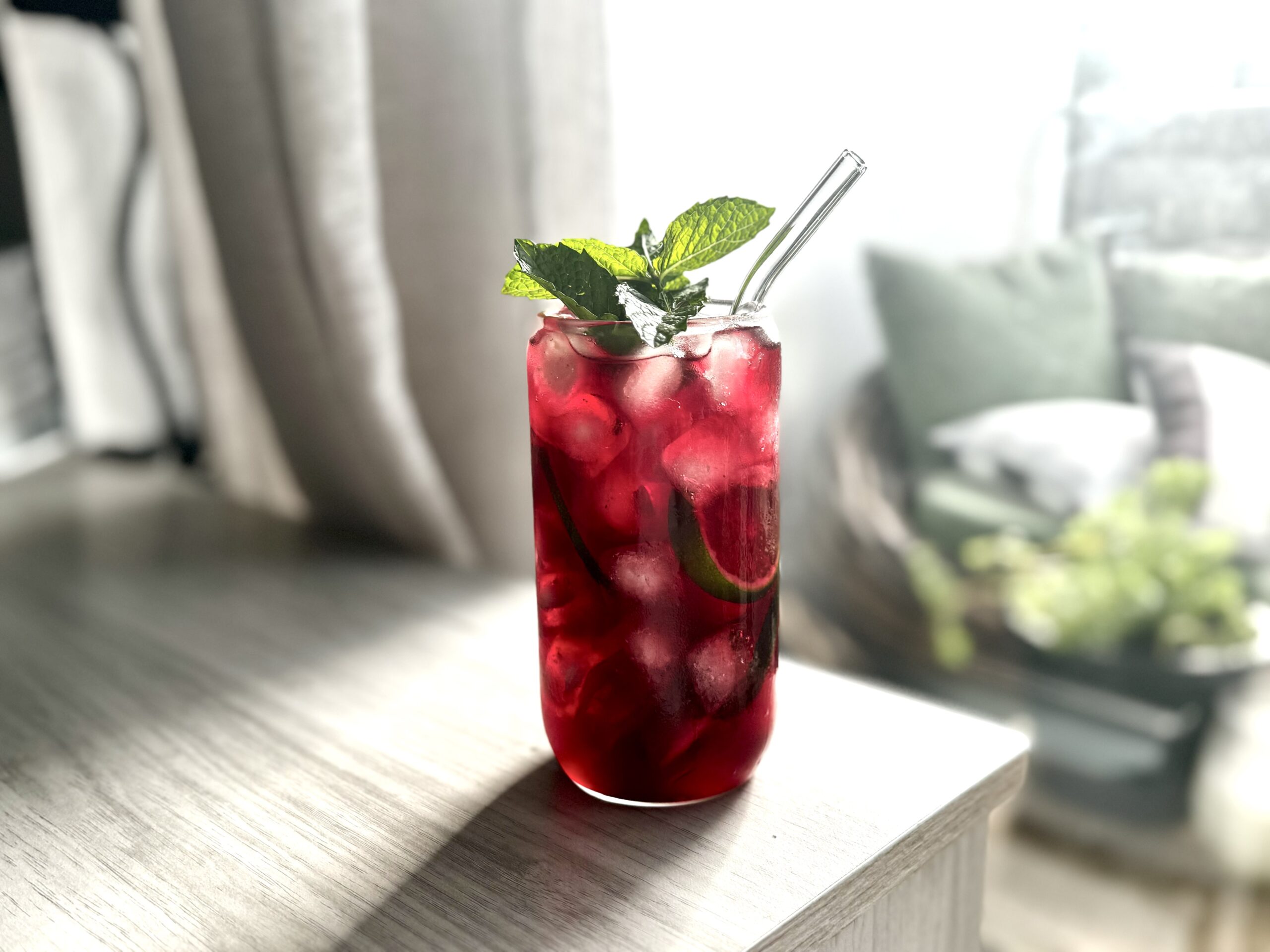 blueberry chamomile iced tea