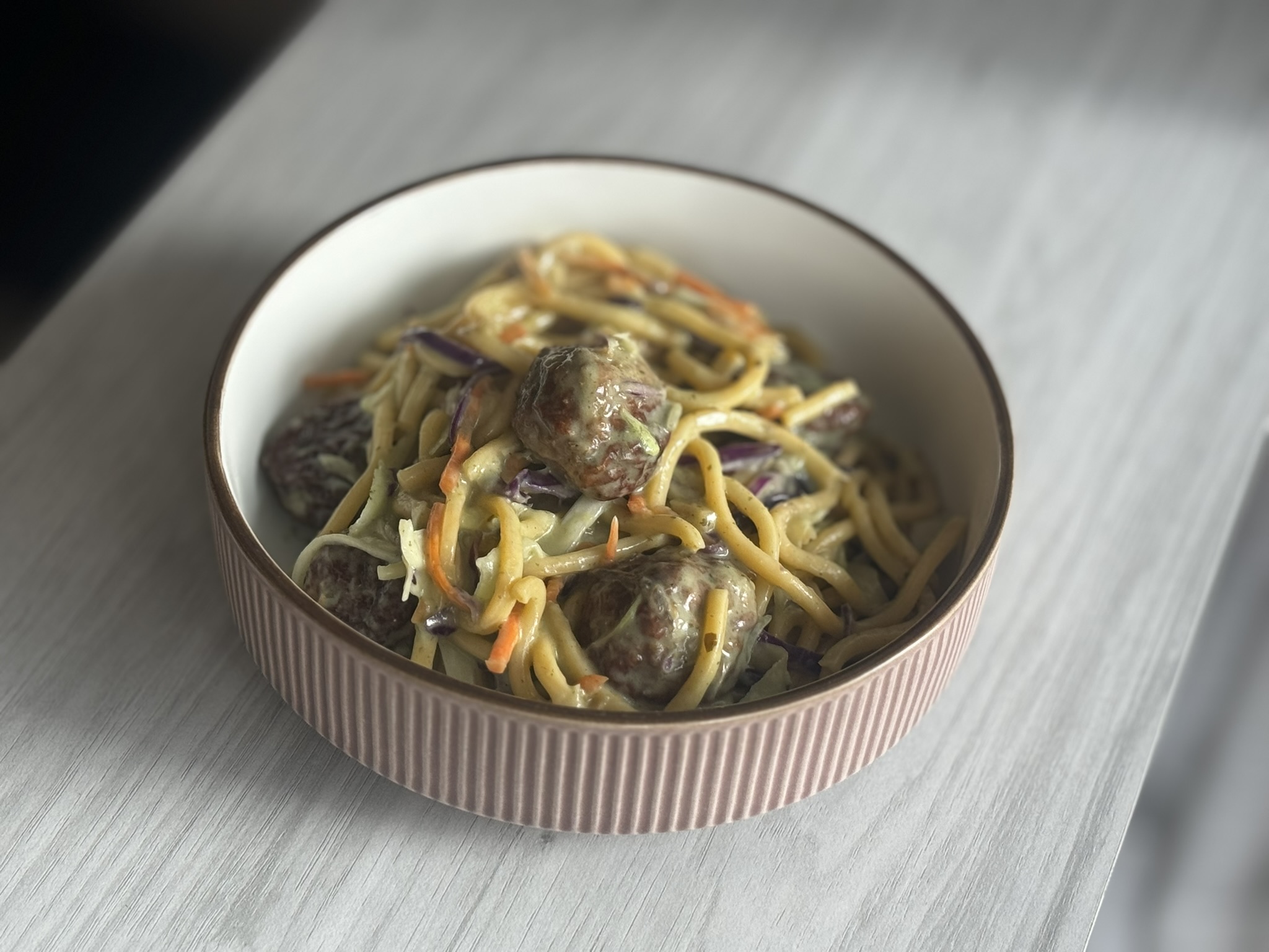 thai green curry pork meatballs