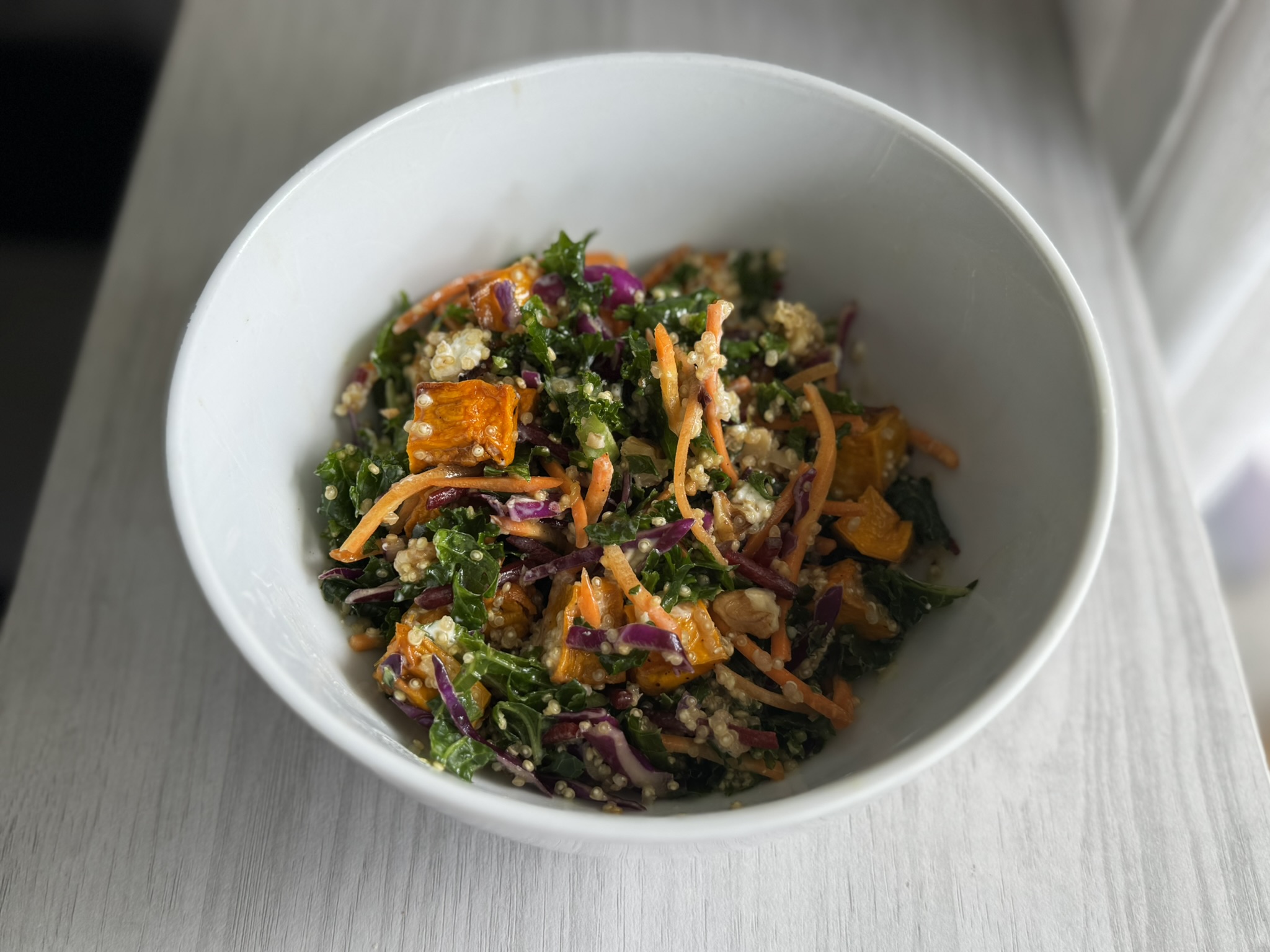 pumpkin, kale & quinoa salad